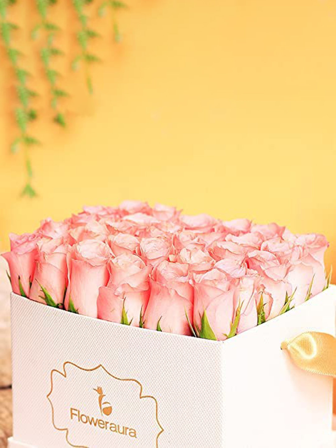 

Floweraura Pink 25-Pcs Rose Fresh Live Flowers Bouquet With Box