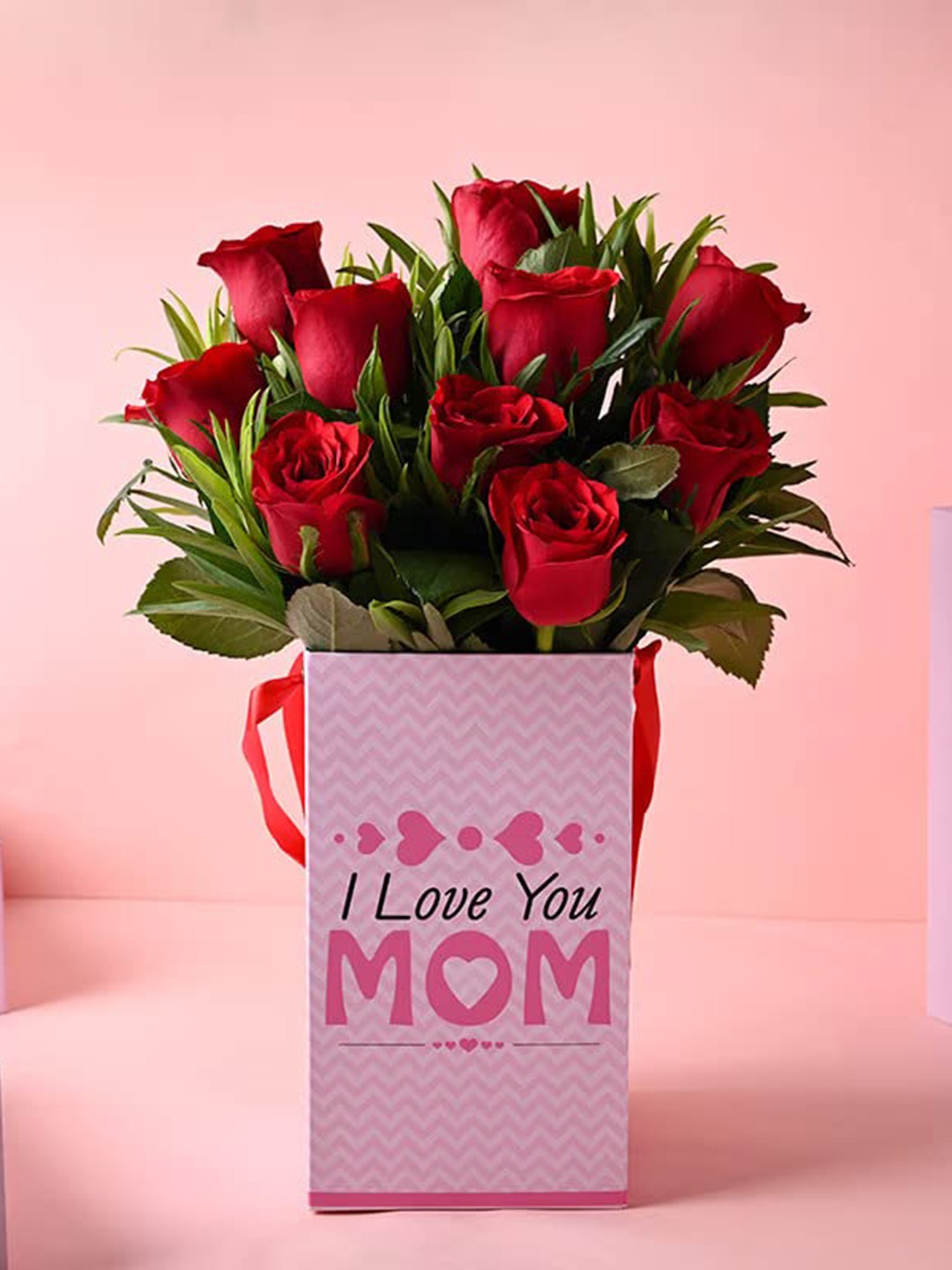 

Floweraura 10-Pcs Red Fresh Live Roses Flowers Bouquet With Wrapping Paper