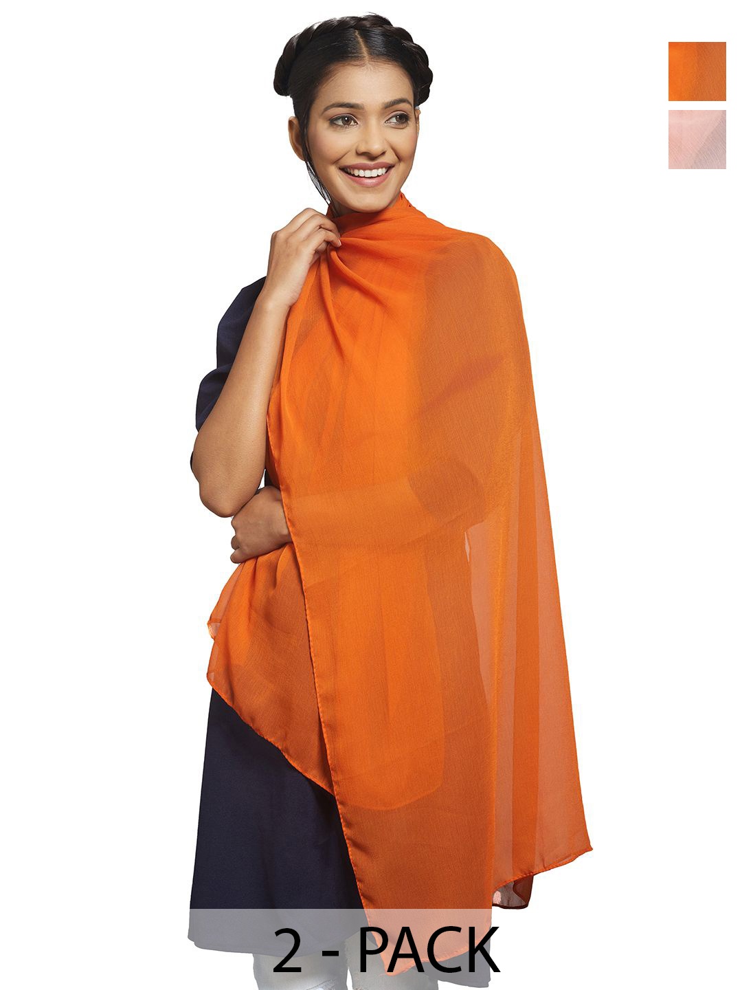 

CrossKulture Pack of 2 Hijab, Peach