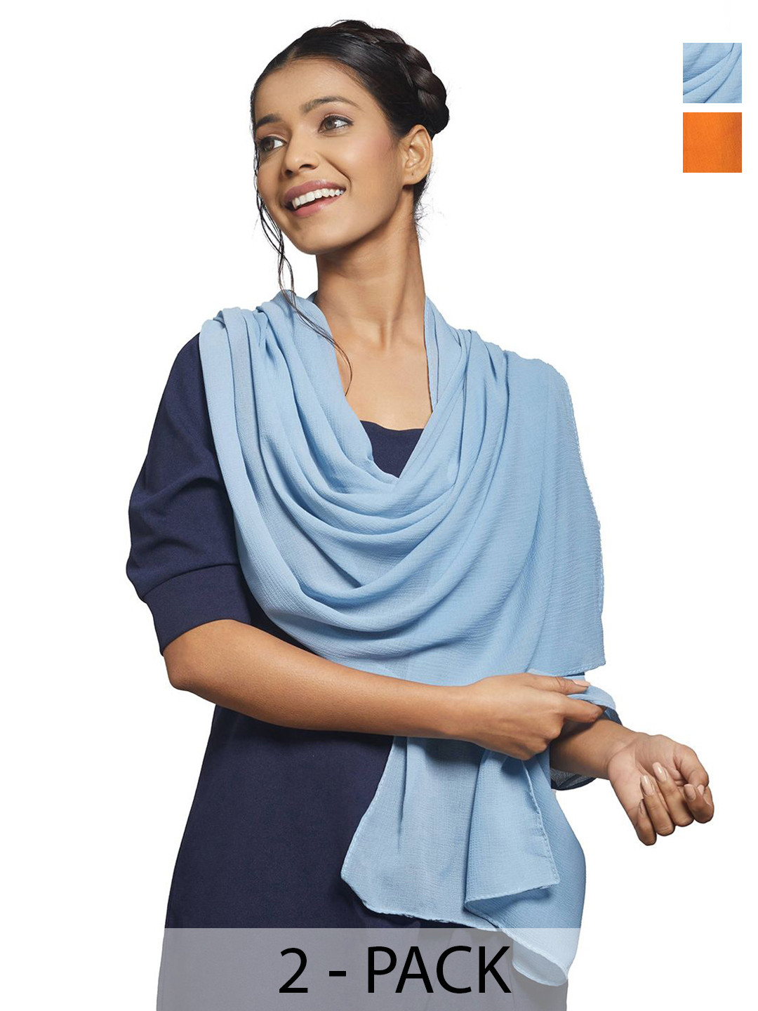

CrossKulture Pack Of 2 Hijab, Blue