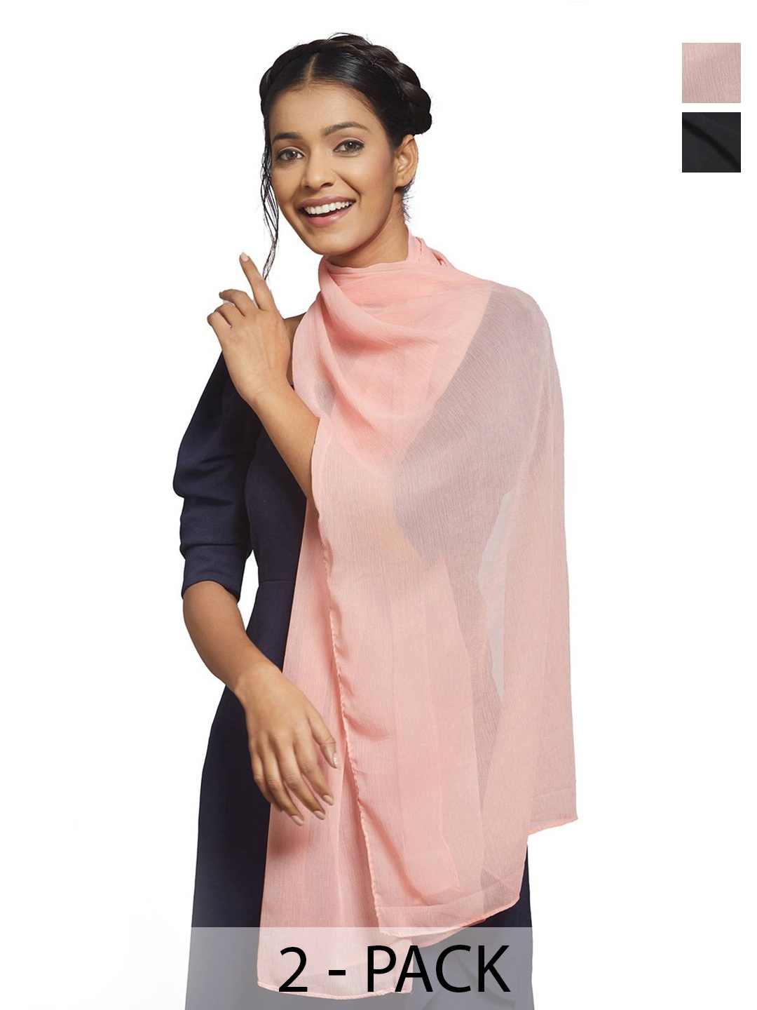 

CrossKulture Pack of 2 Hijab, Peach