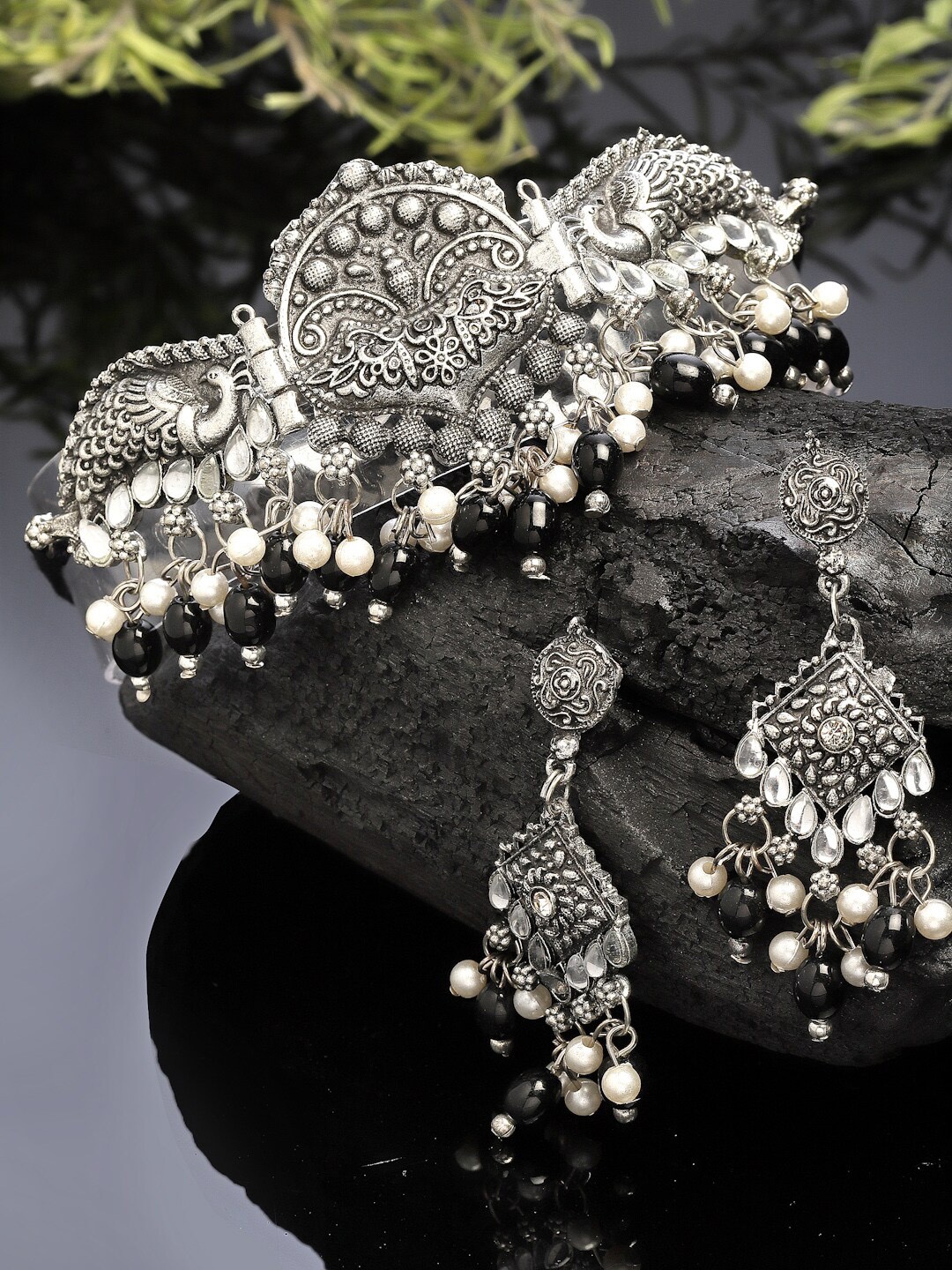 

CHUI MUI Silver-Plated Beaded Jewellery Set