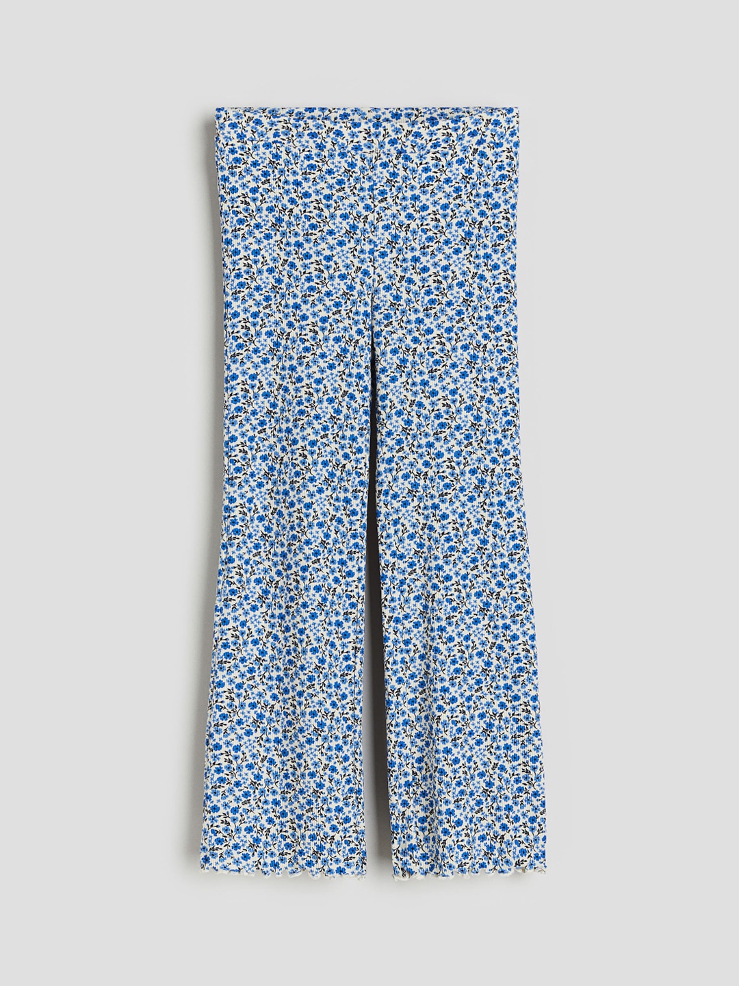 

H&M Girls Printed Slim-Fit Flared Leggings, Blue
