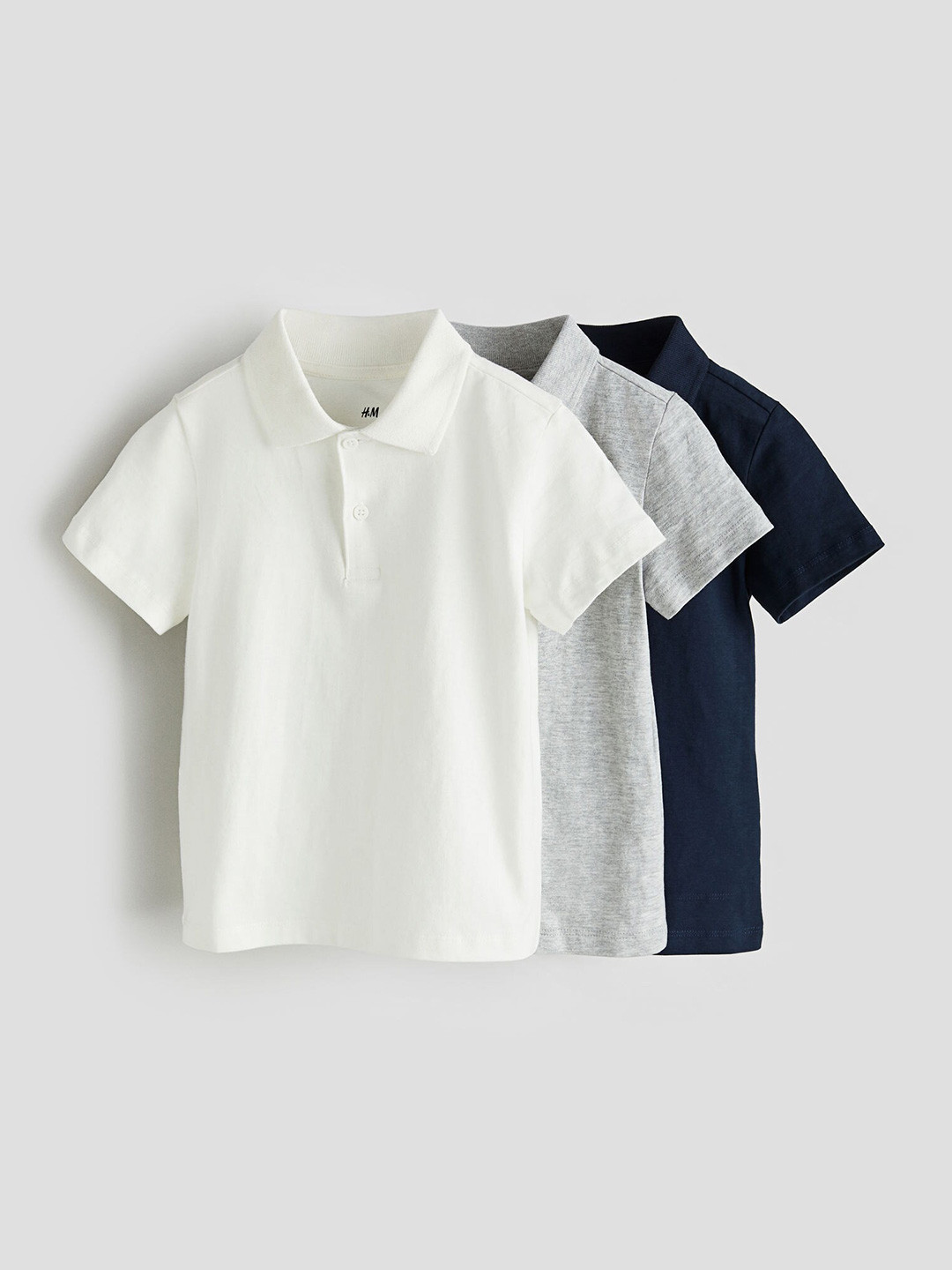 

H&M Boys Pack of 3 Polo Collar Tshirts, Blue