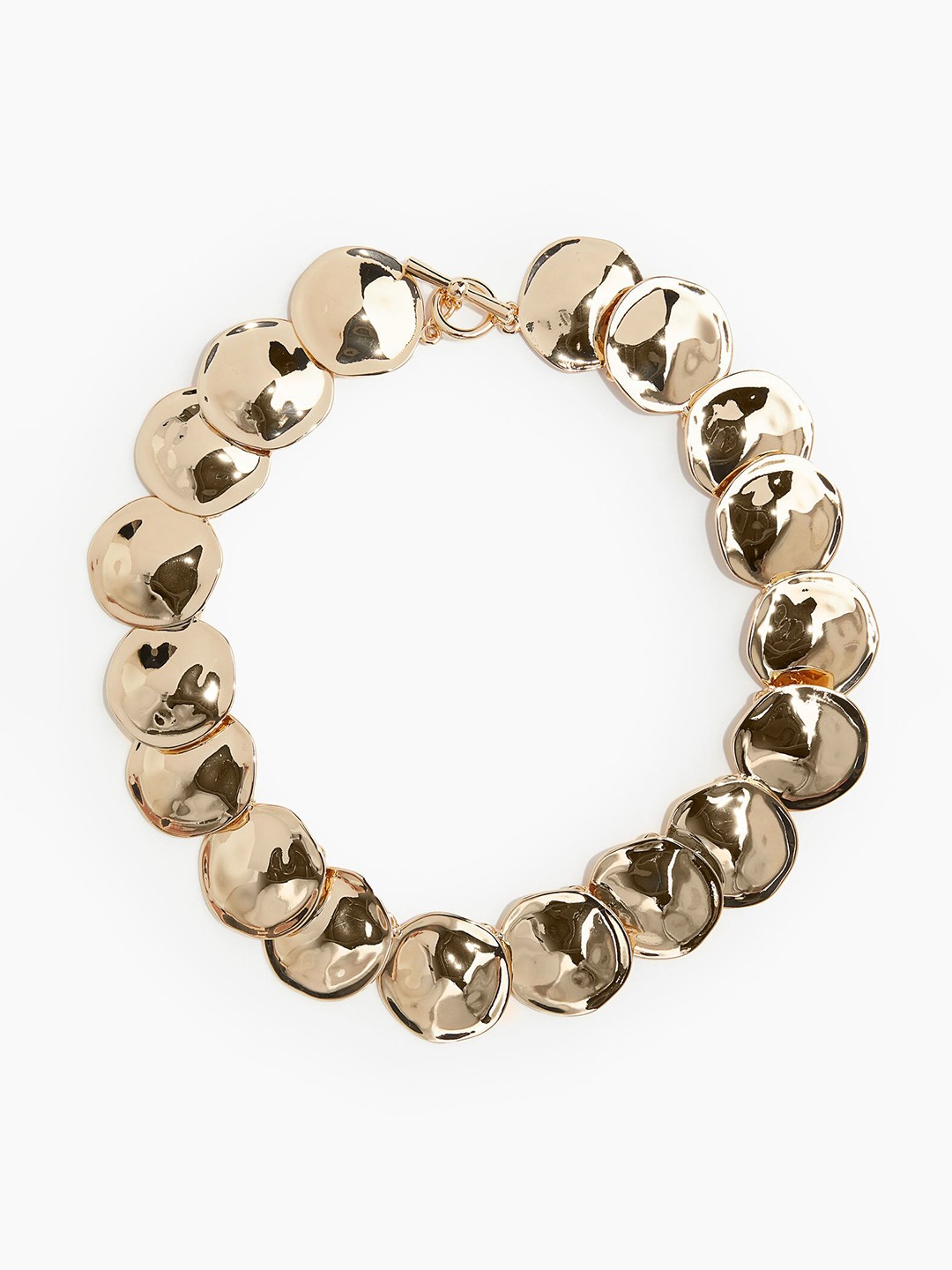 

H&M Metal Disc Necklace, Gold