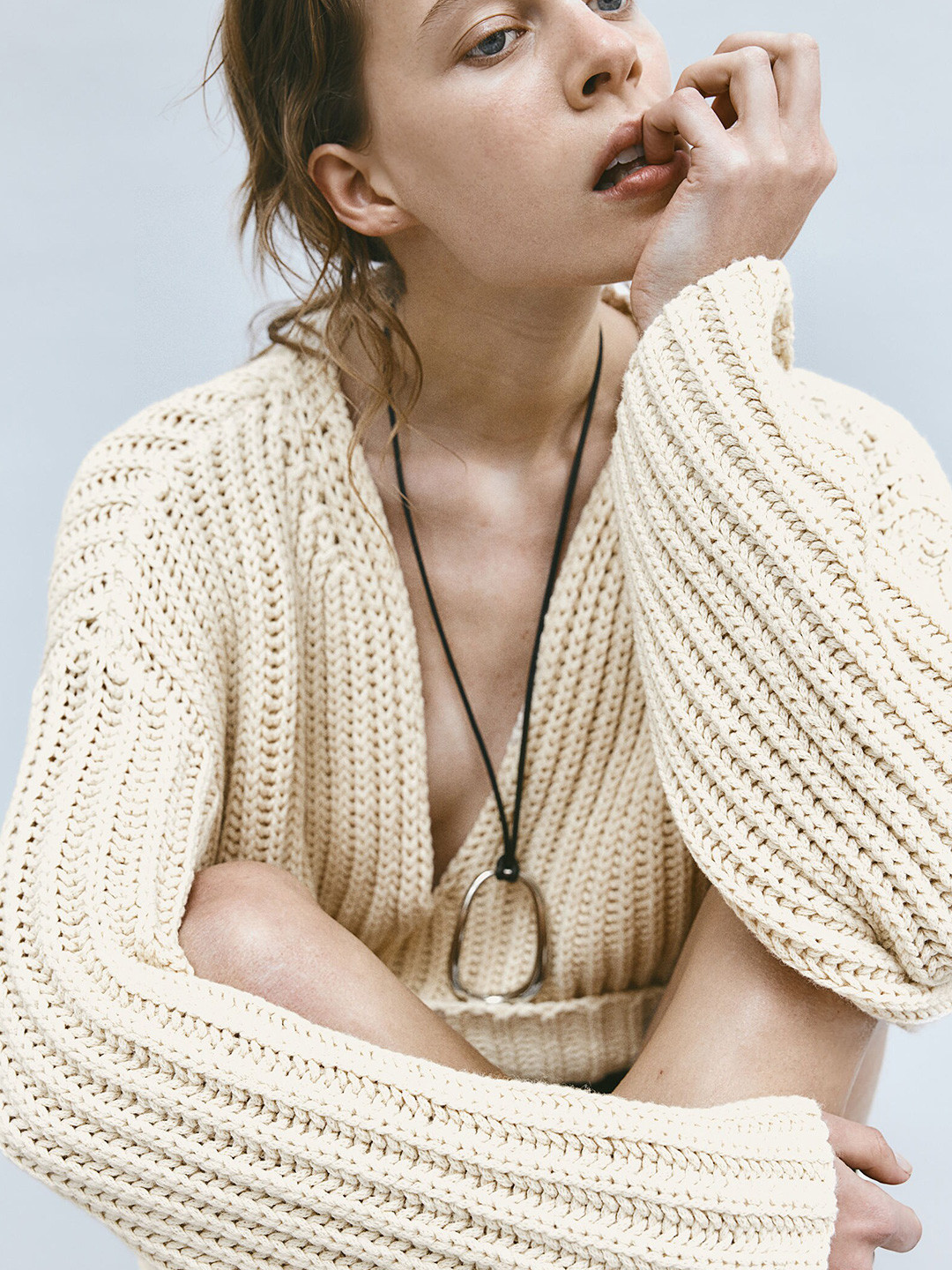 

H&M Pendant Cord Necklace, Silver