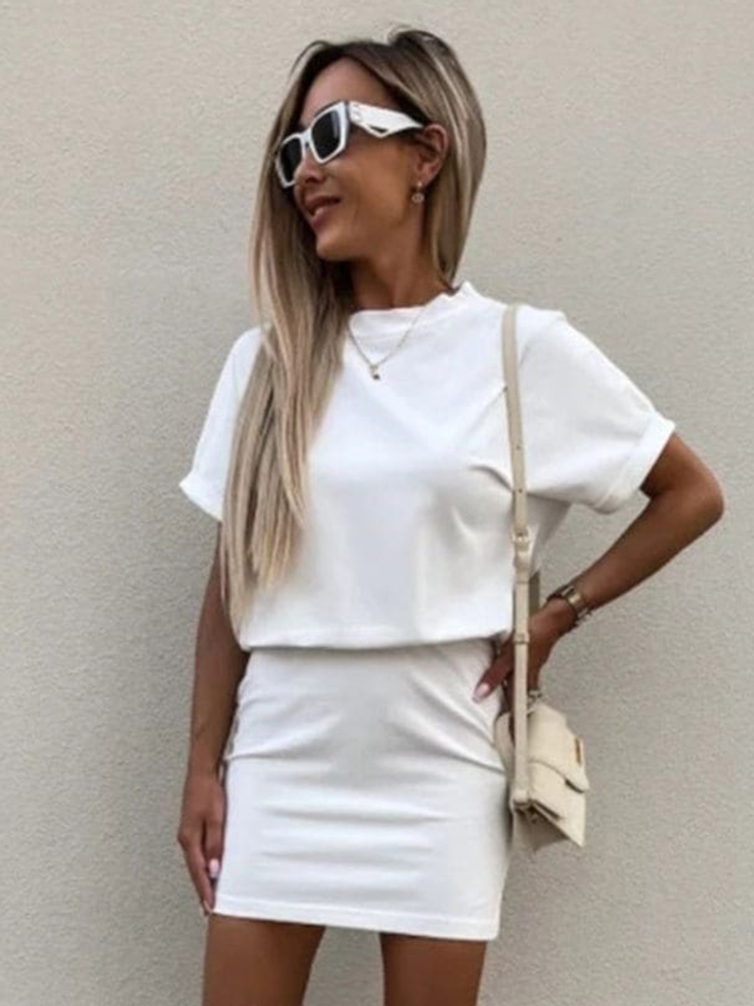 

DressBerry White T-shirt Dress