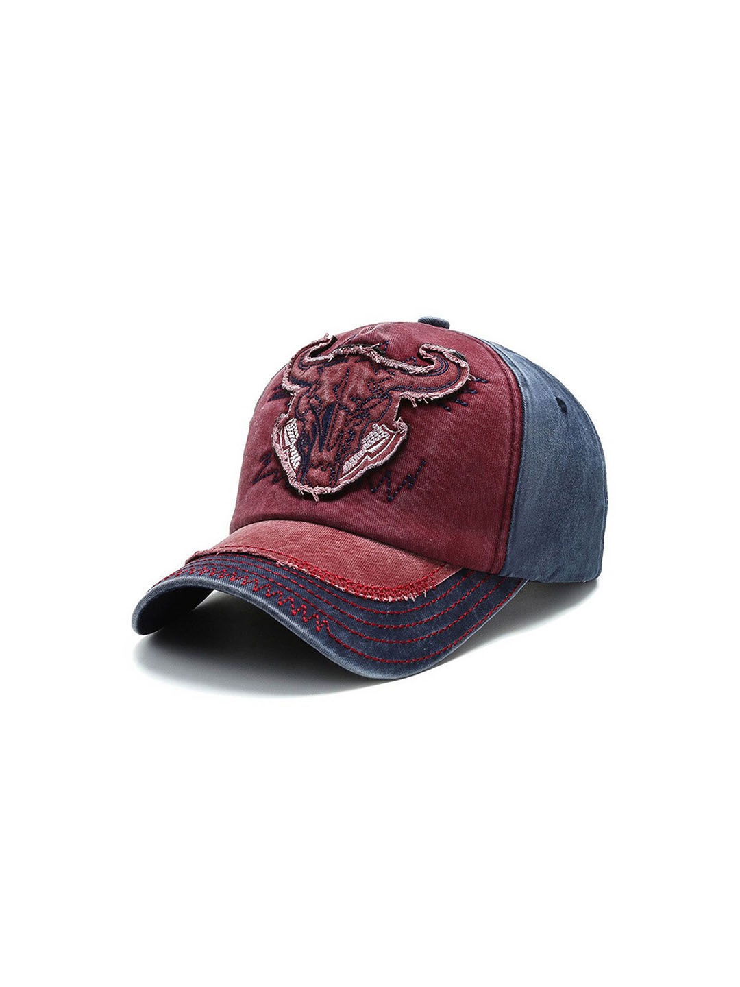 

Alexvyan Men Self Design Baseball Cap, Red