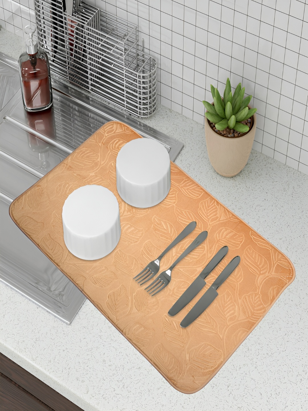 

Kuber Industries 3Pcs Beige & Grey Rectangle Table Placemats