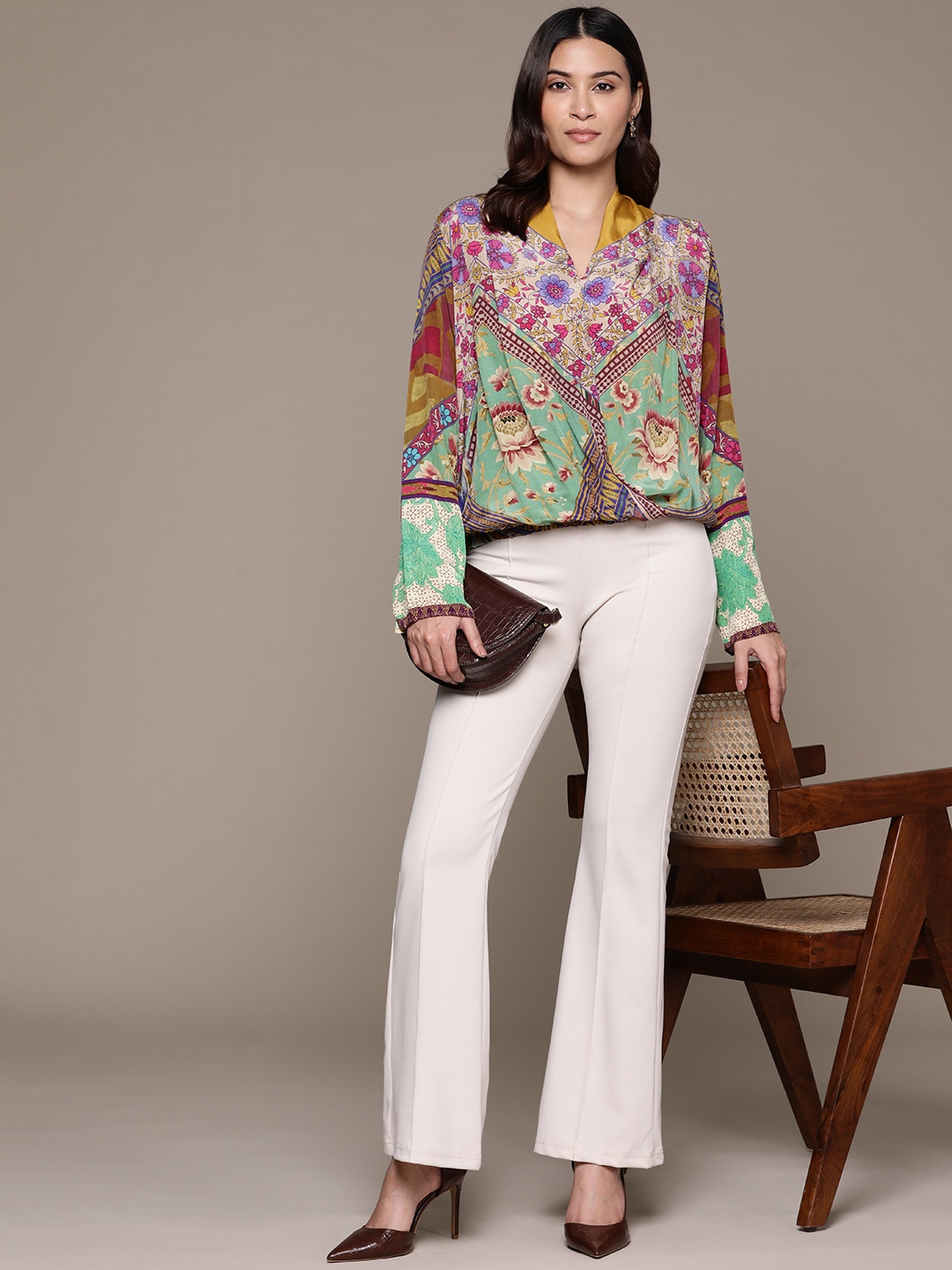 

Ritu Kumar Floral Print Blouson Top, Multi