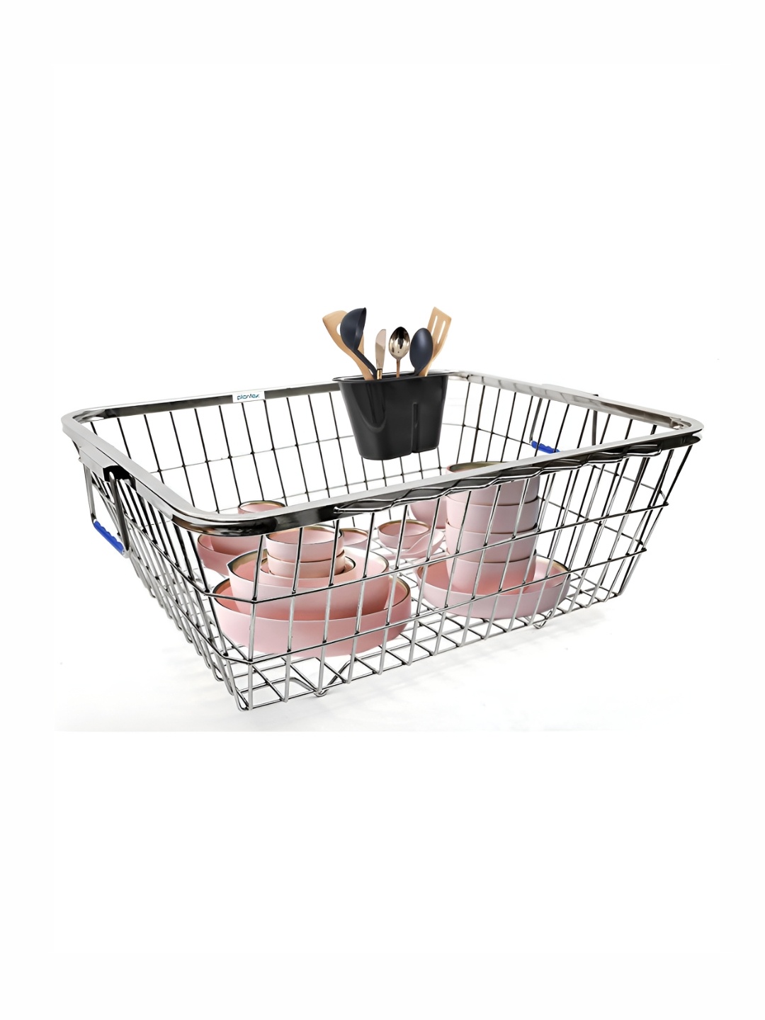 

Plantex Stainless Steel Dish Drainer Basket, Silver