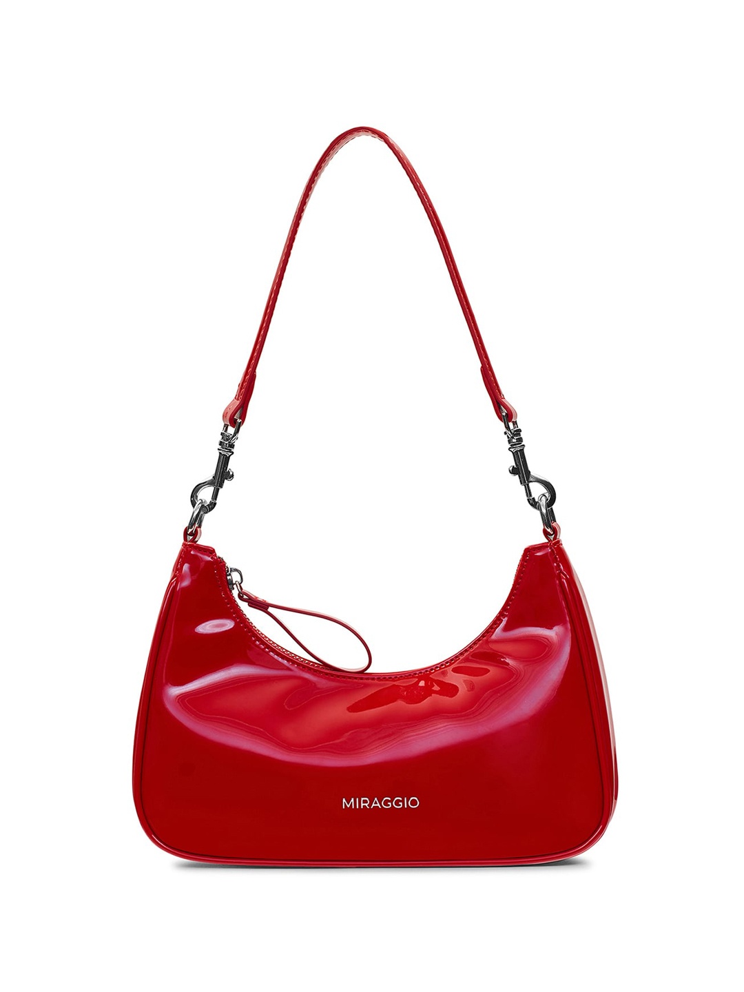 

MIRAGGIO Shoulder Bag with Detachable Shoulder Strap, Red