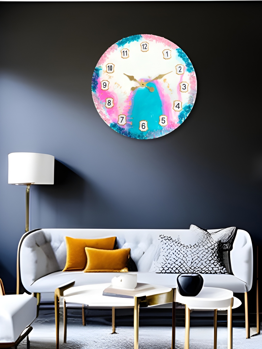 

Craft Smith White & Blue Embellished Traditional Analogue Wall Clock