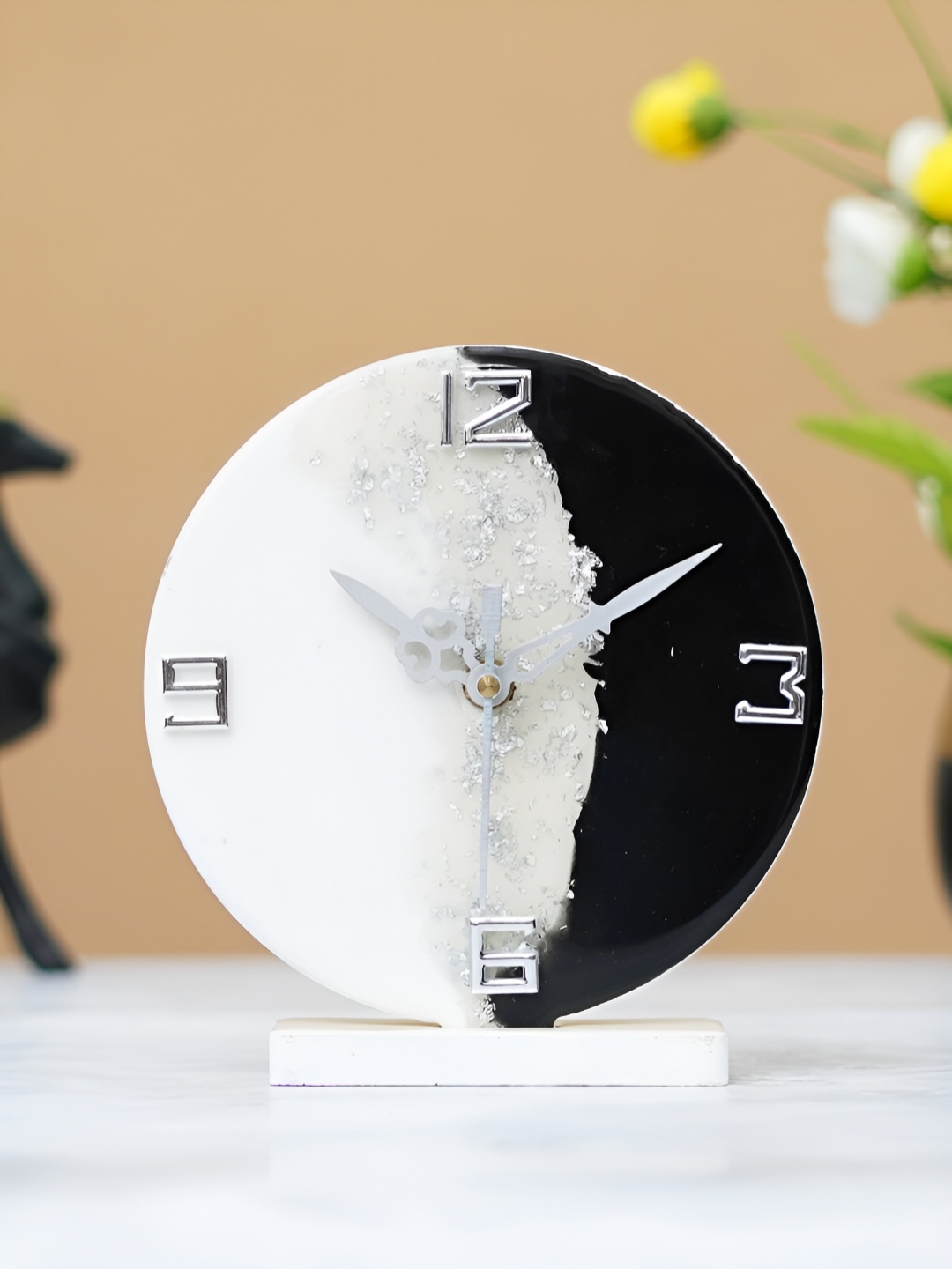 

Craft Smith White & Black Embellished Round Analogue Wall Clock