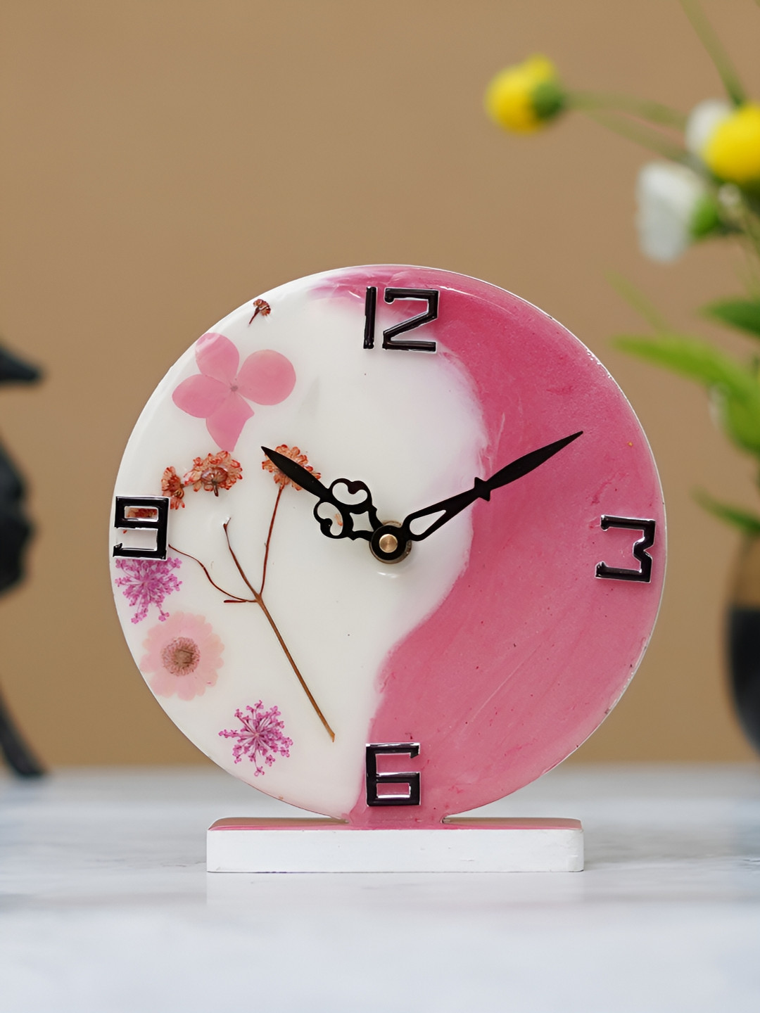 

Craft Smith White & Pink Embellished Round Analogue Wall Clock