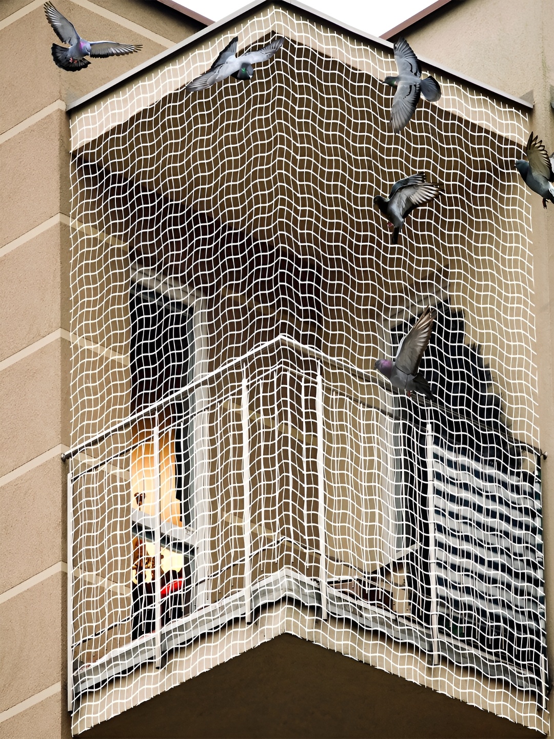 

Kuber Industries White Anti Bird Net|