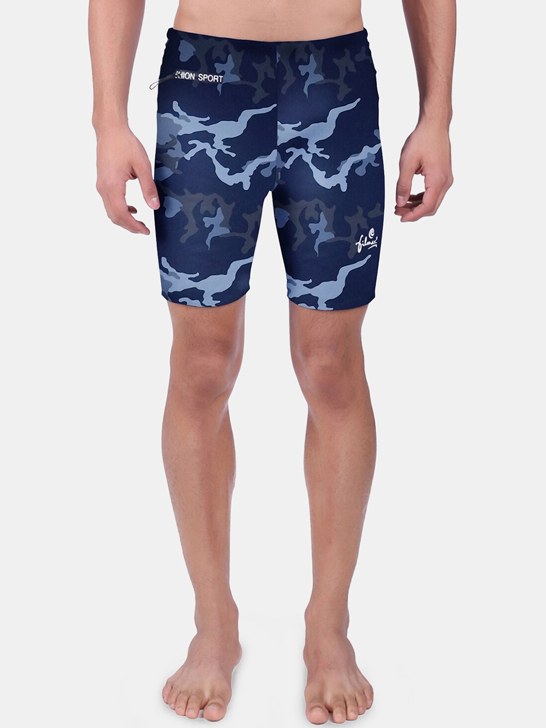 

FILMAX ORIGINALS Camouflage Printed Swim Shorts, Navy blue