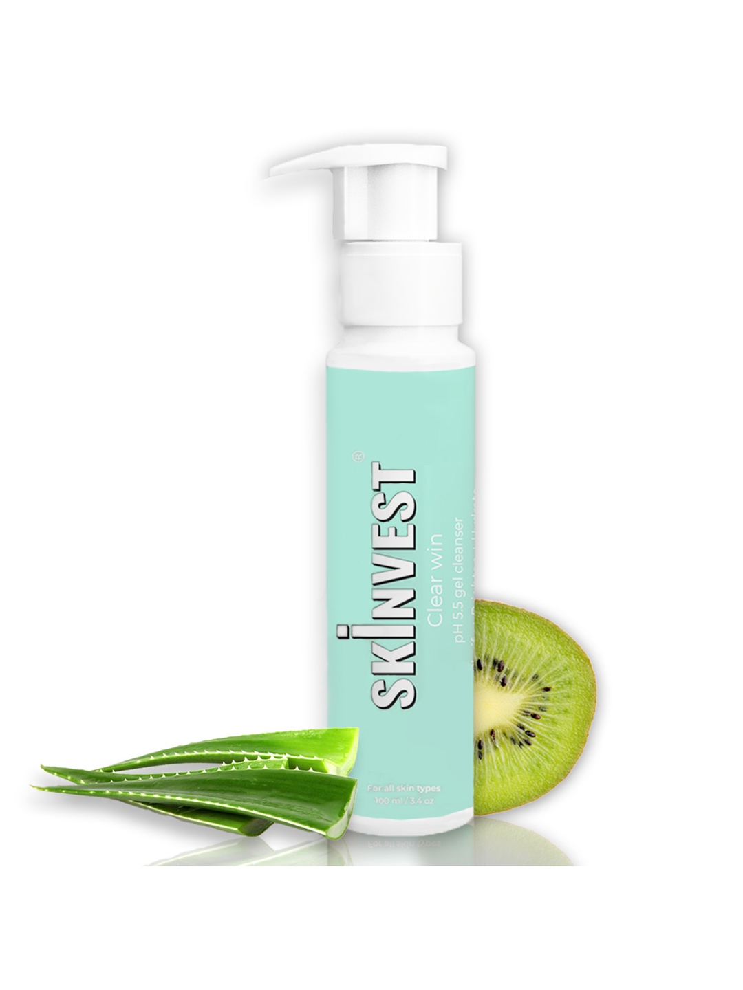 

SKINVEST Clear Win Face Gel Cleanser with Salicylic Acid & Alpha Arbutin - 100 ml, Green