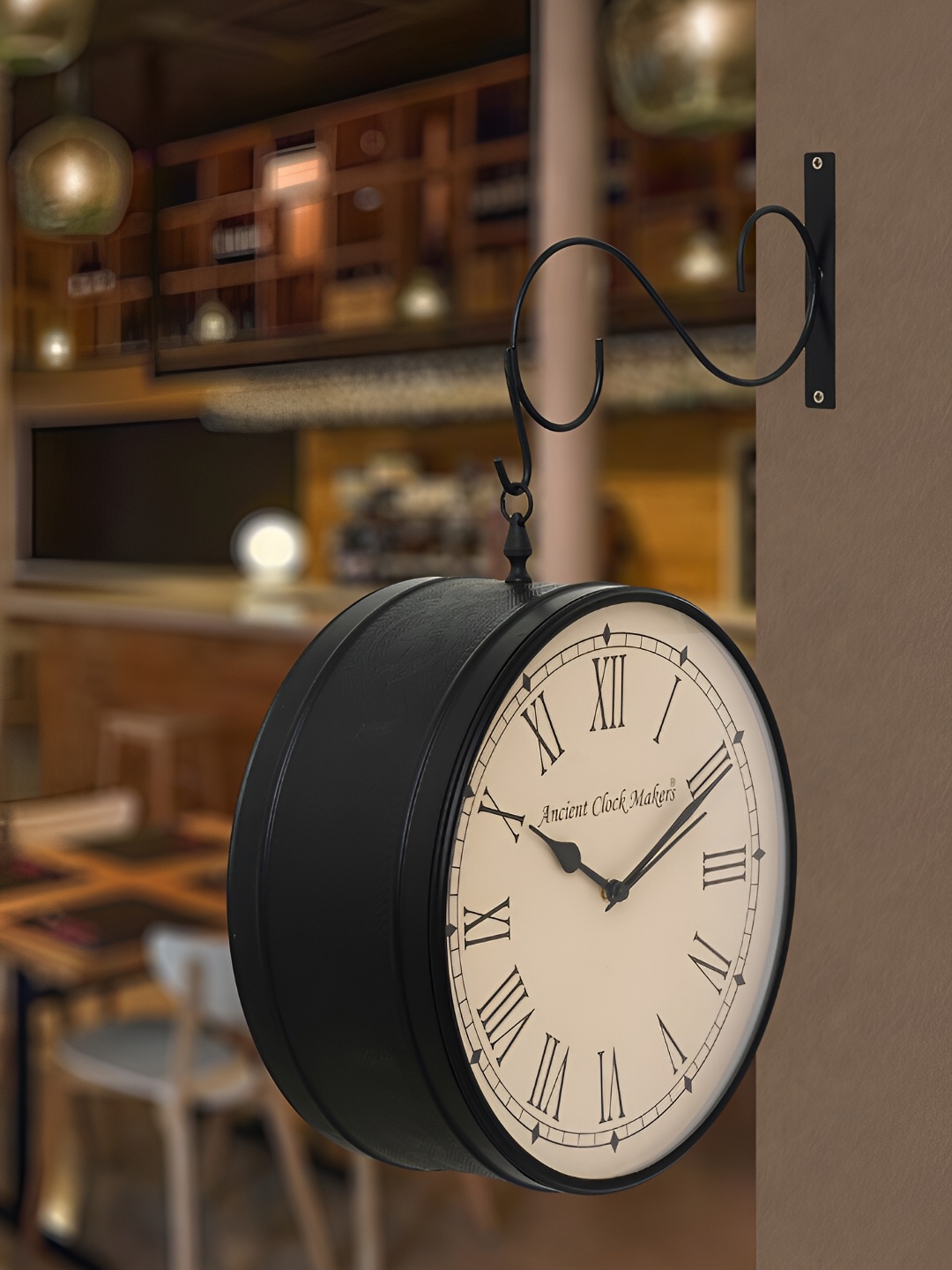 

Craft Smith Black & Cream-Coloured Embellished Traditional Wall Clock