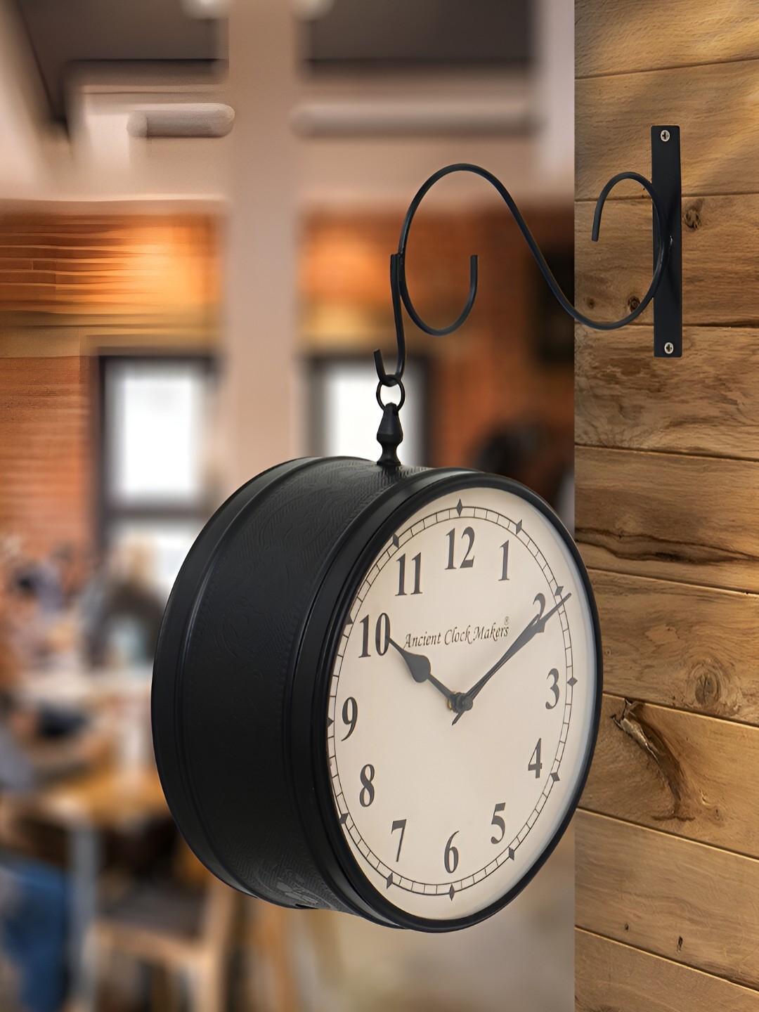 

Craft Smith Black & Cream-Coloured Embellished Traditional Wall Clock