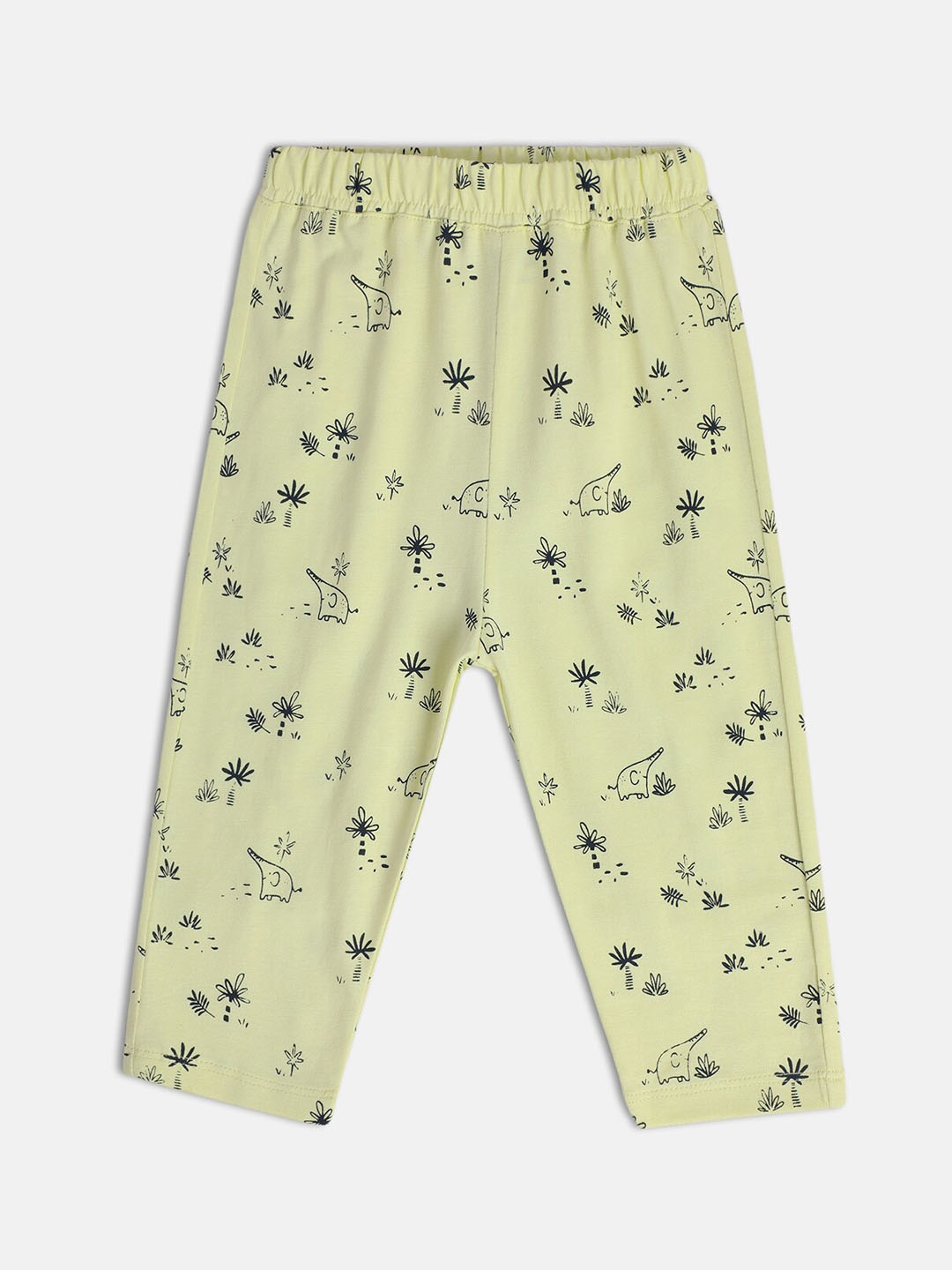 

MINI KLUB Boys Conversational Printed Mid-Rise Pure Cotton Relaxed Trousers, Olive