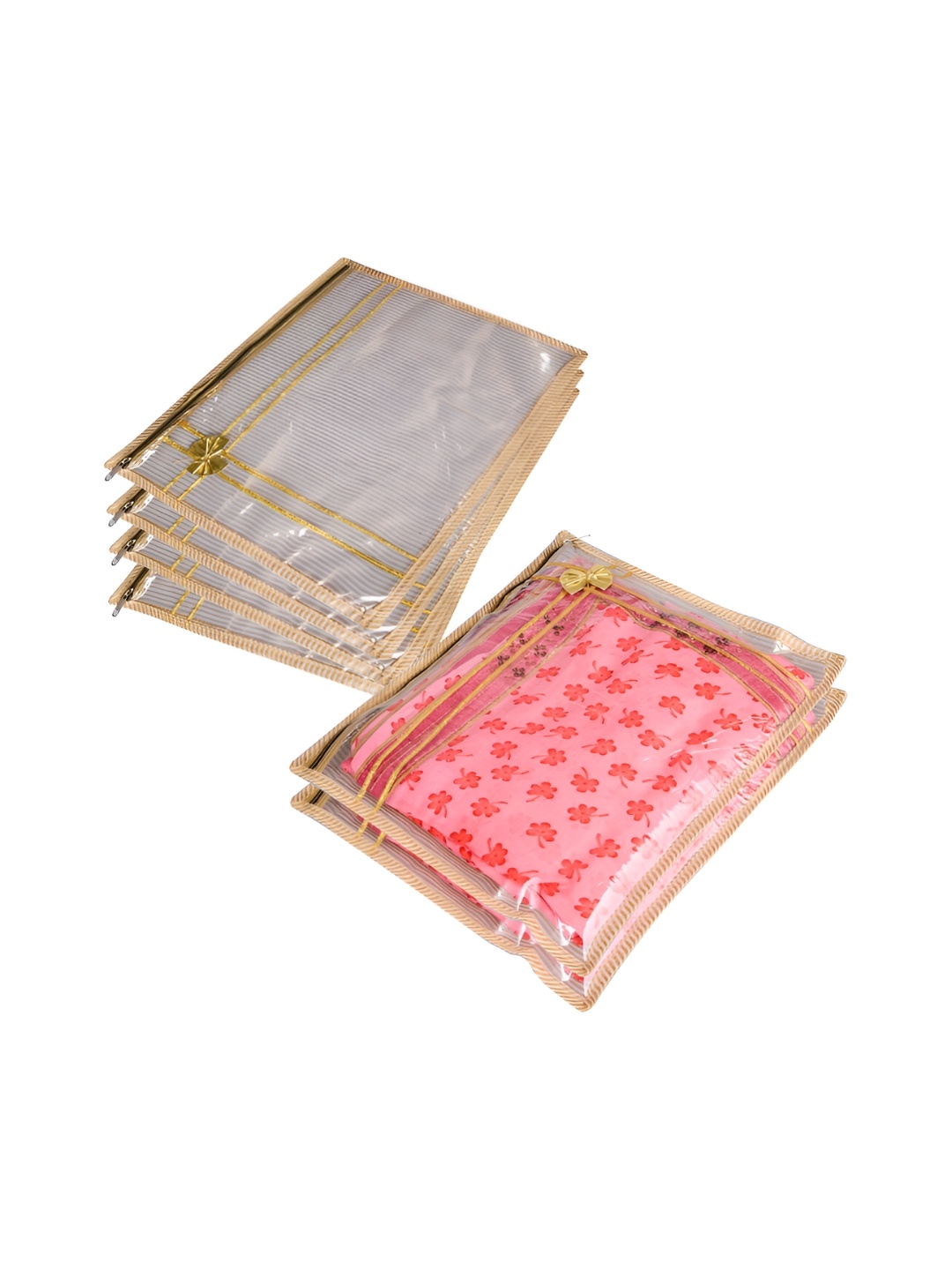 

Kuber Industries Gold-Toned Set of 6 Reusable Drawer Organiser Organisers