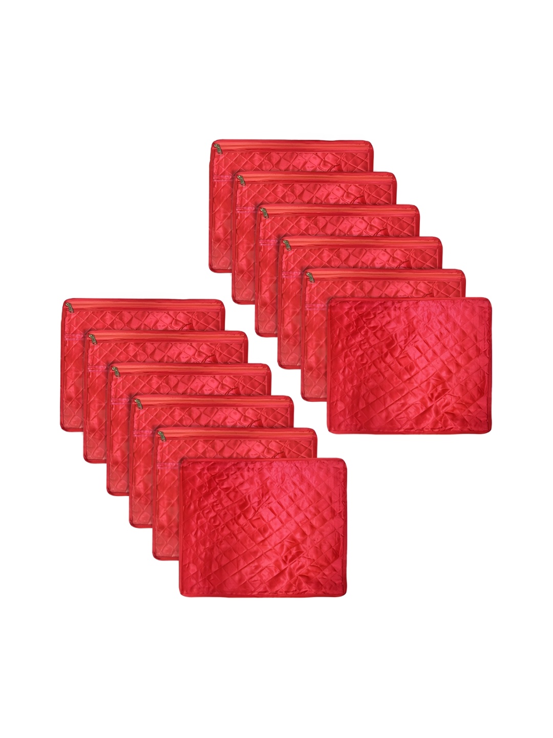 

Kuber Industries Set of 12 Maroon Reusable Saree Cover
