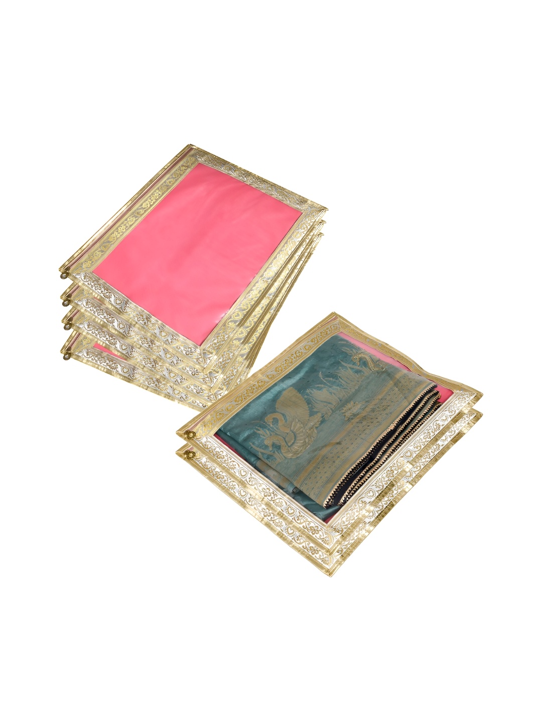 

Kuber Industries Pink Set of 6 Reusable Drawer Organiser Organisers