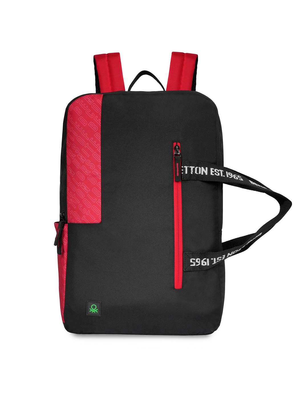 

United Colors of Benetton Unisex Colourblocked Backpack, Black