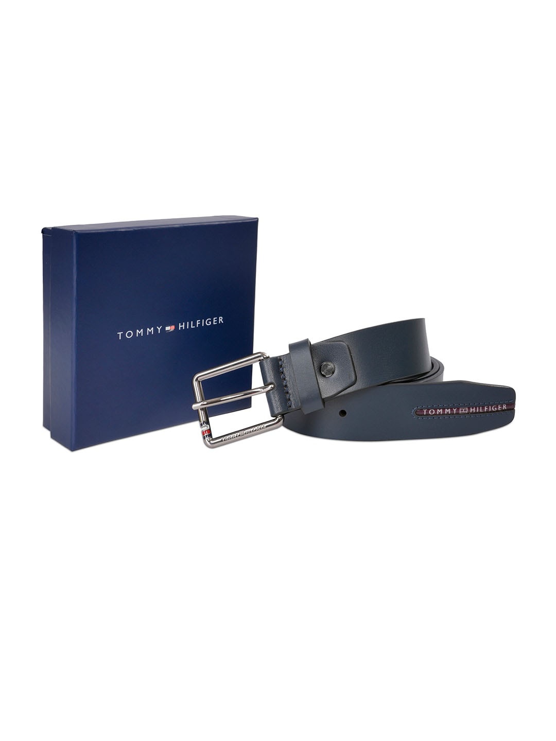 

Tommy Hilfiger Men Leather Belt, Navy blue