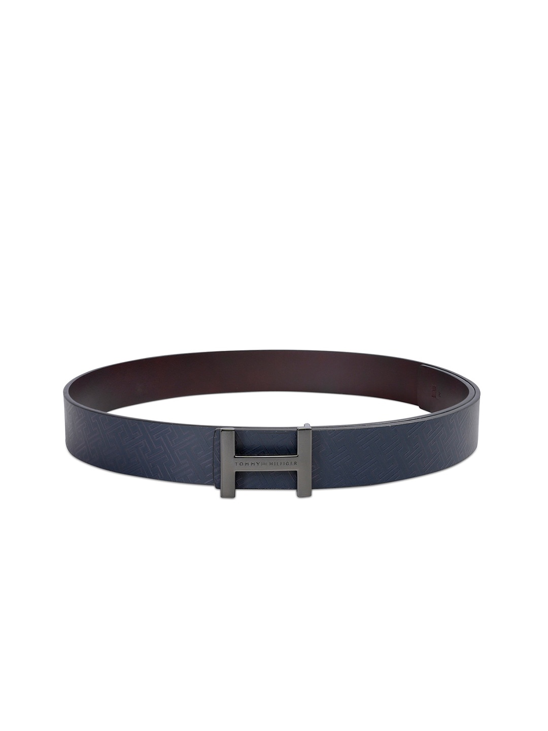 

Tommy Hilfiger Men Textured Leather Reversible Belt, Navy blue