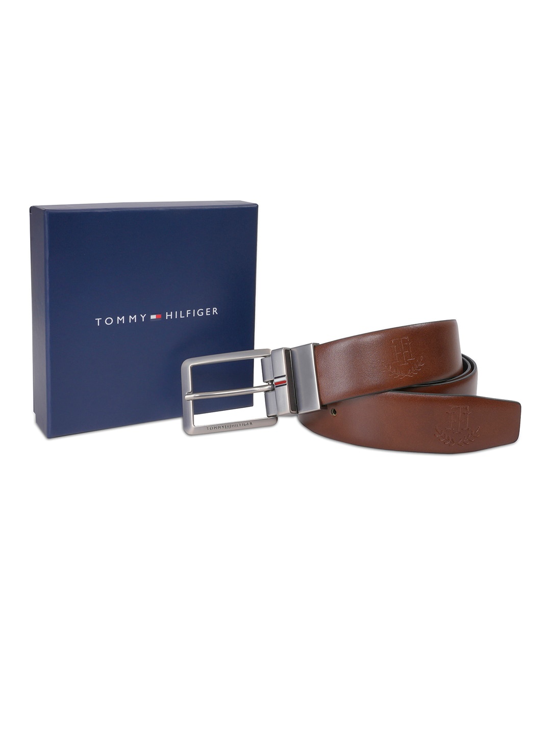 

Tommy Hilfiger Men Leather Reversible Belt, Tan