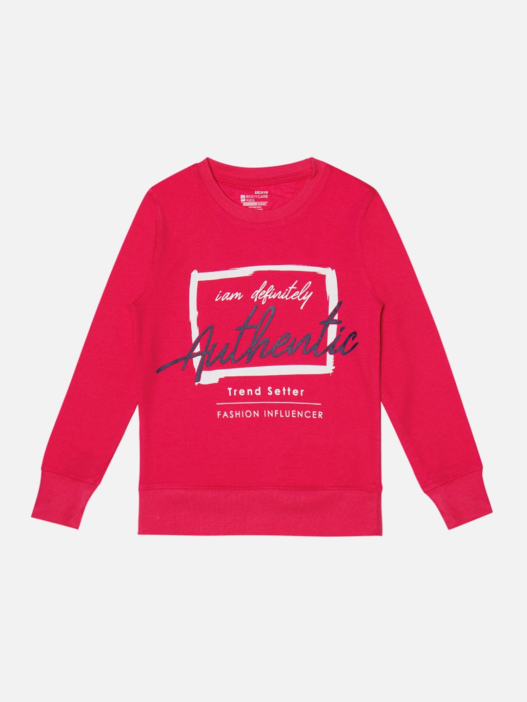 

Bodycare Kids Girls Printed Sweatshirt, Fuchsia