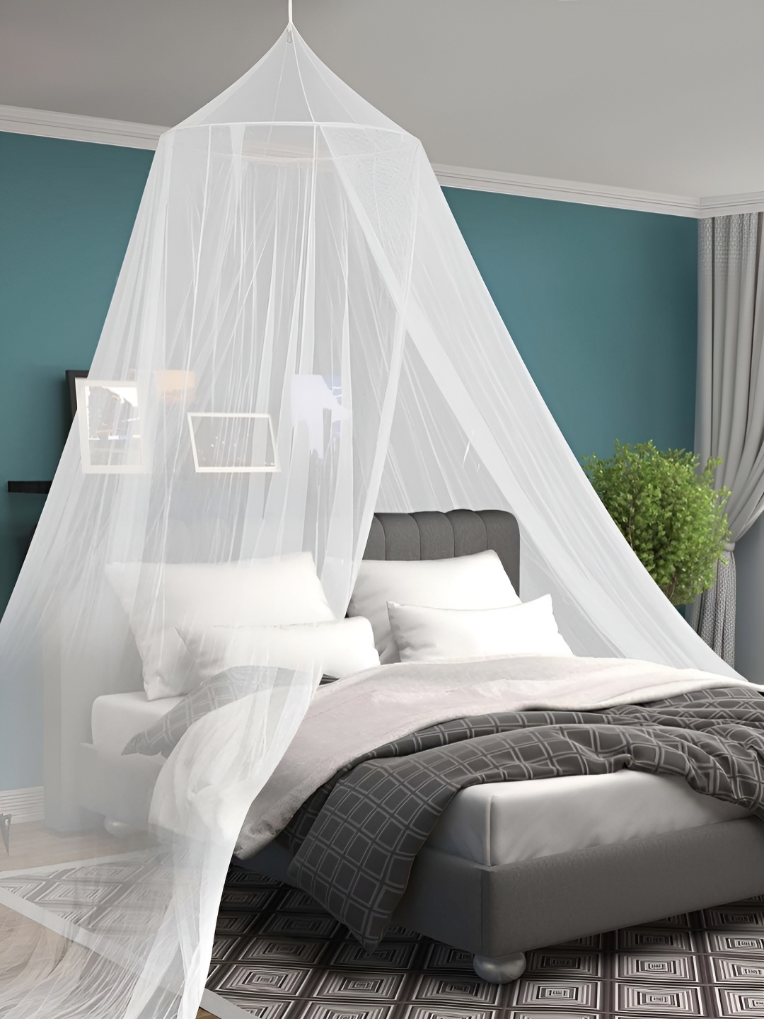

MARUTI ENTERPRISE White King Size Hanging Mosquito Net