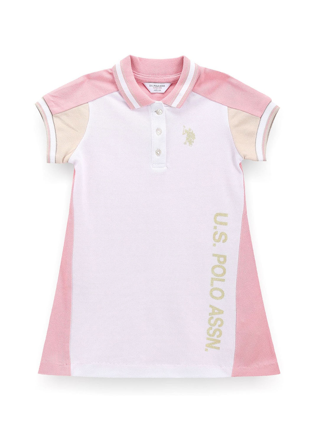 

U.S. Polo Assn. Kids A-Line Dress, White
