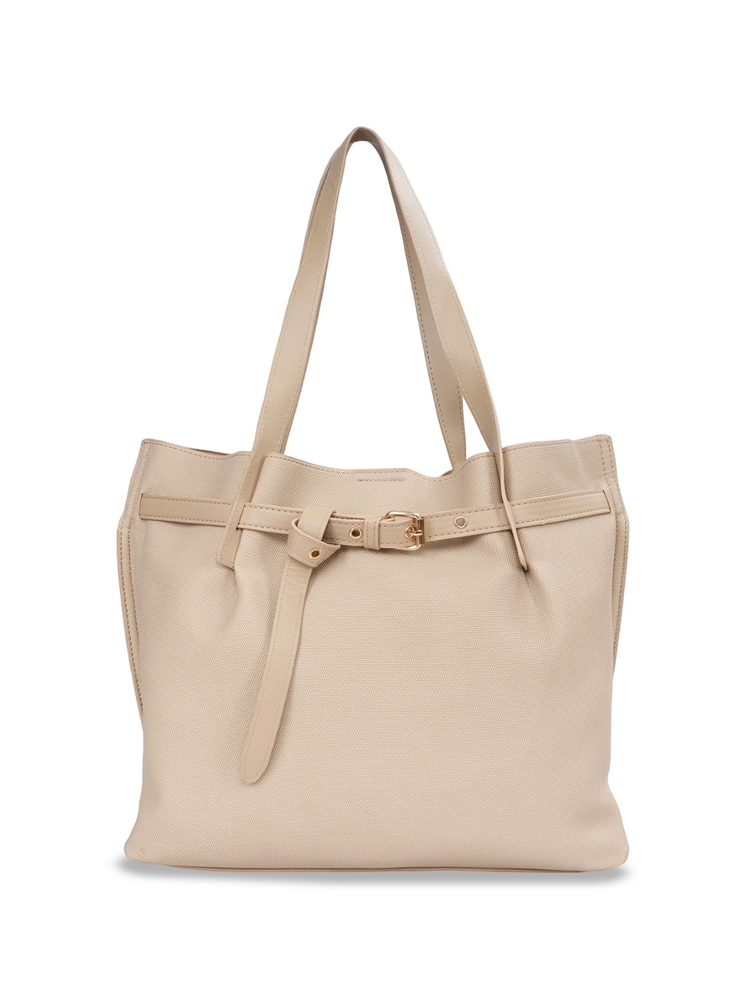 

Sugarush Shopper Tote Bag Buckle Detail, Beige