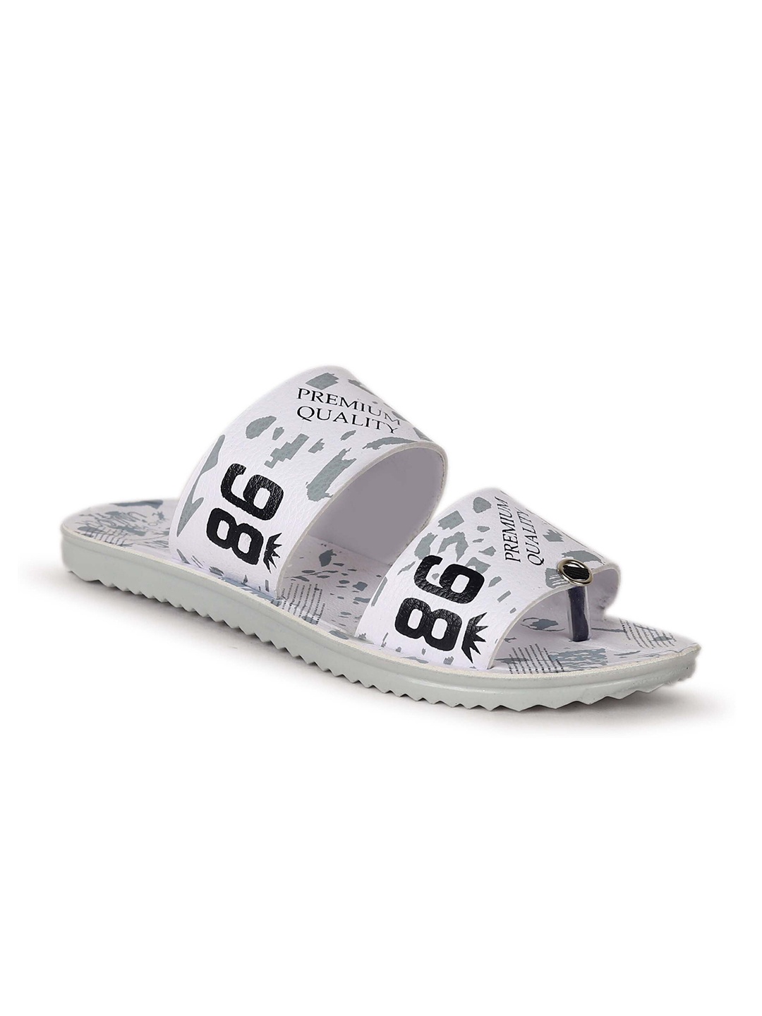 

aadi Men Printed Sliders, White