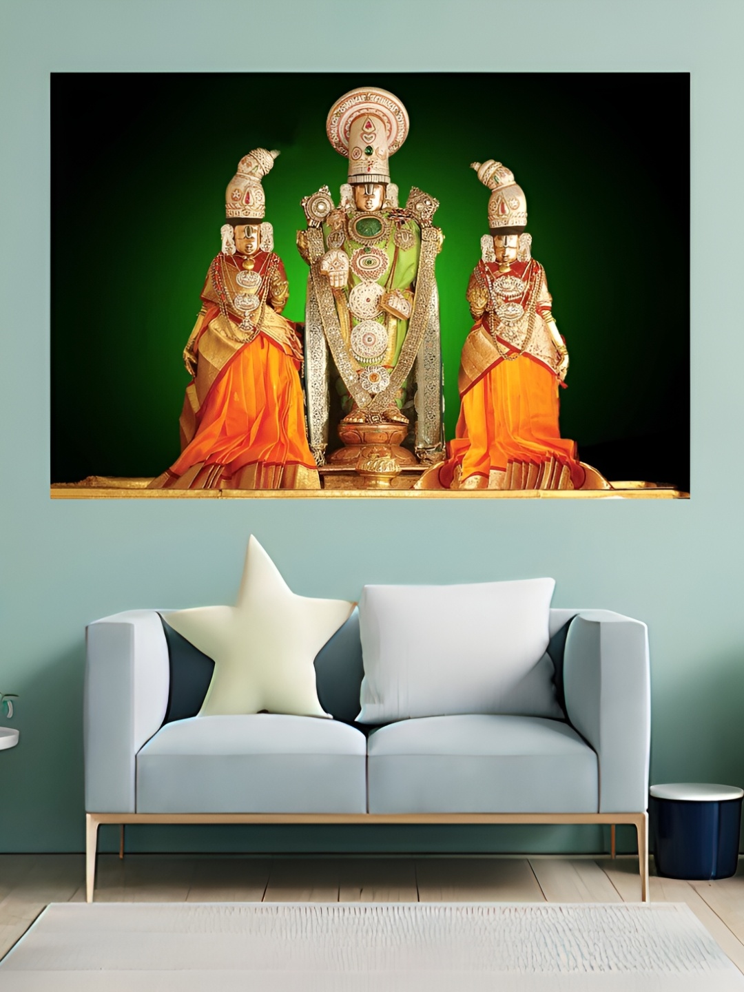 

British Terminal Lord Venkateswara Swamy Religious Wall Sticker, Multi