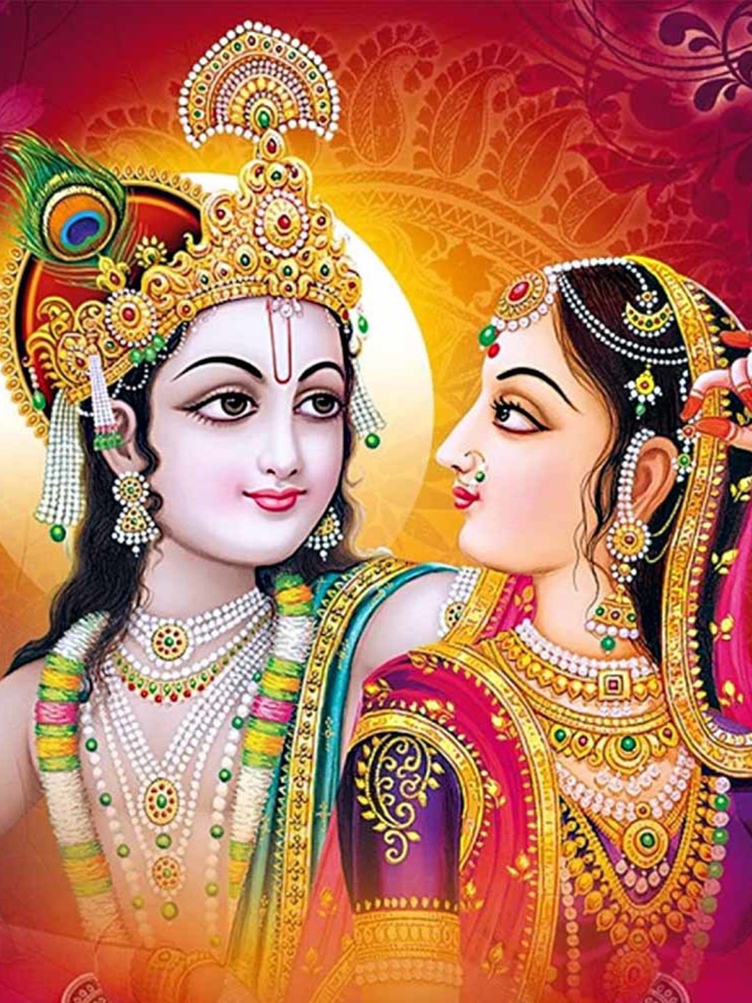

British Terminal Lord Krishna Religious Wall Sticker, Multi