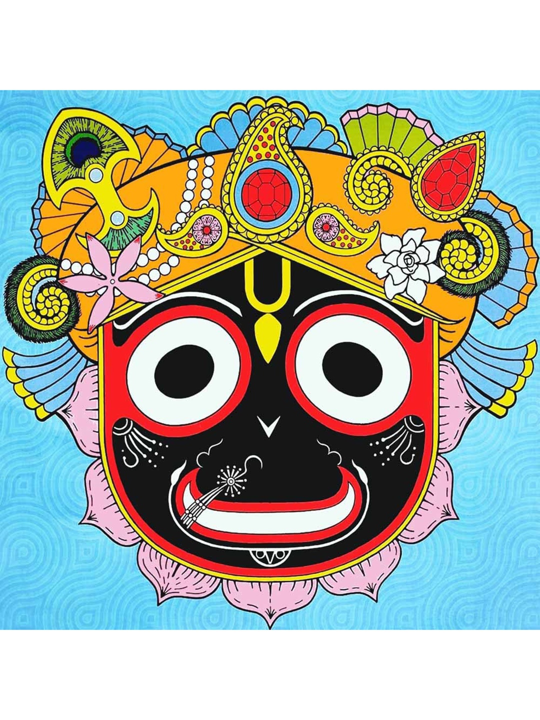 

British Terminal Lord jaganath Printed Sticker, Blue