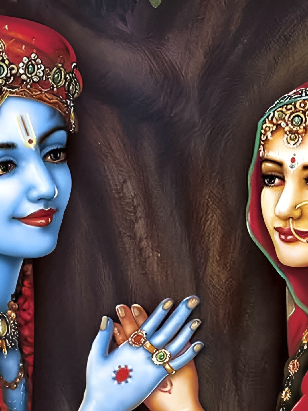 

British Terminal Lord Radha Krishna Religious Wall Sticker, Multi