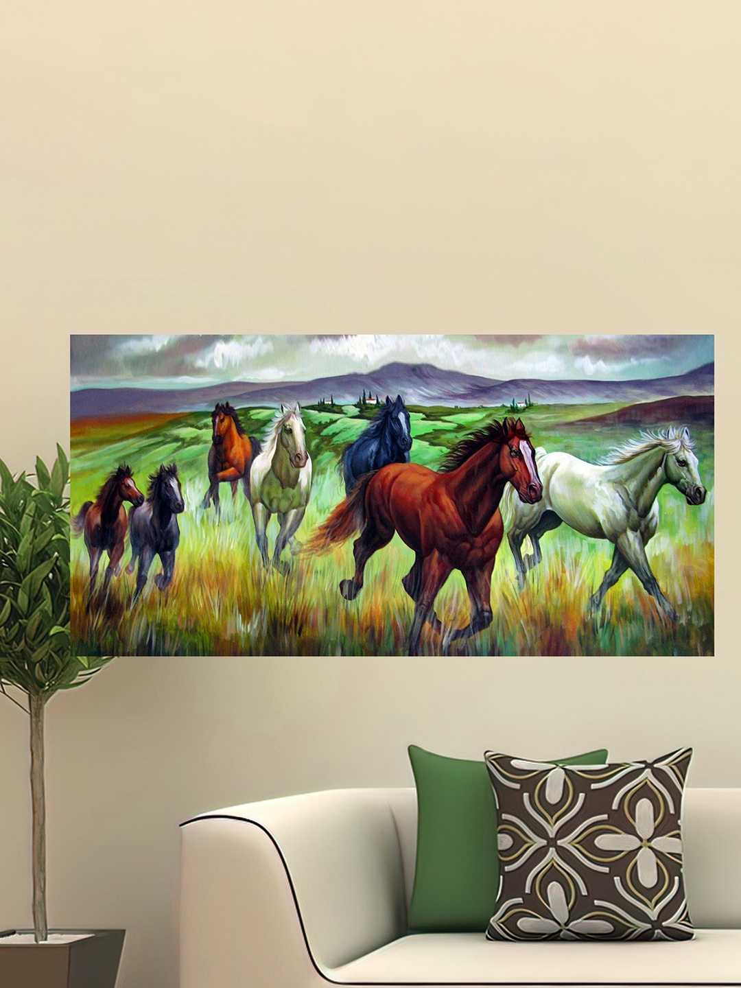 

British Terminal Green & Brown 1 Piece Paper Birds and Animals Wall Paintings