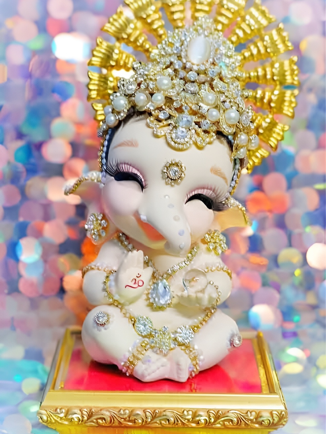 

British Terminal Lord Ganesha Vighnaharta Religious Sticker, White