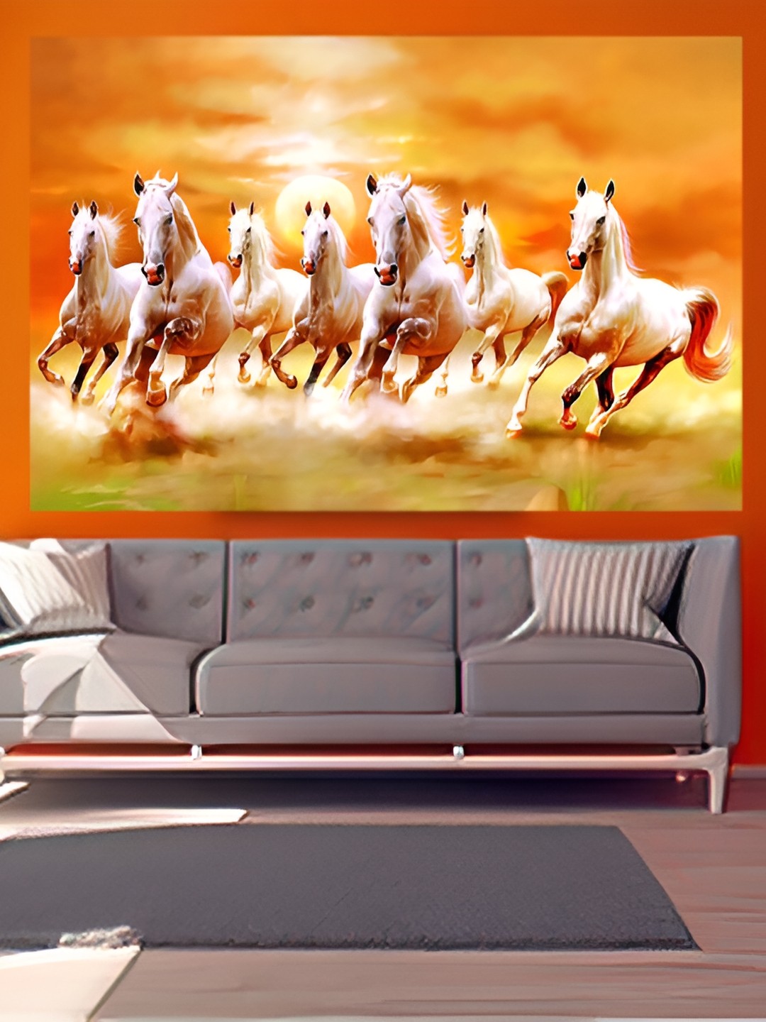 

British Terminal Running Horses Sticker, White
