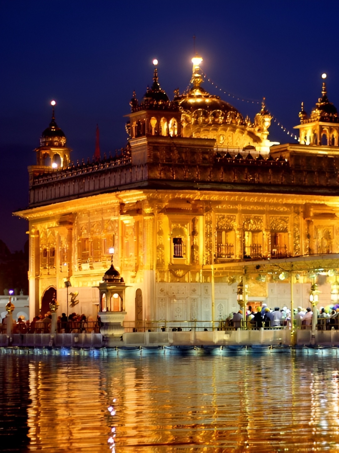 

British Terminal Gold-Toned & Blue Golden Temple Wall Sticker