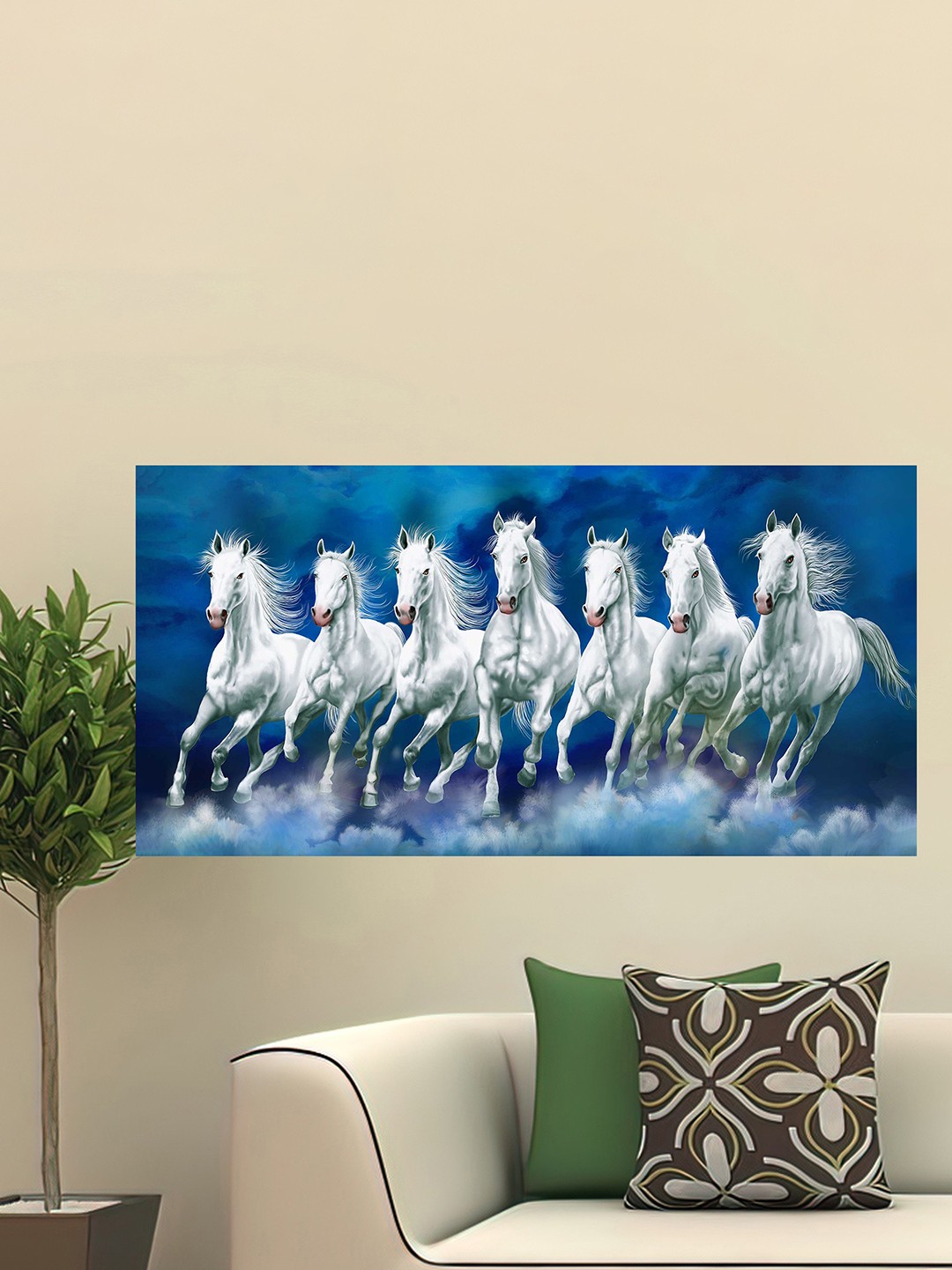 

British Terminal Blue & White 1 Piece Paper Birds and Animals Wall Paintings
