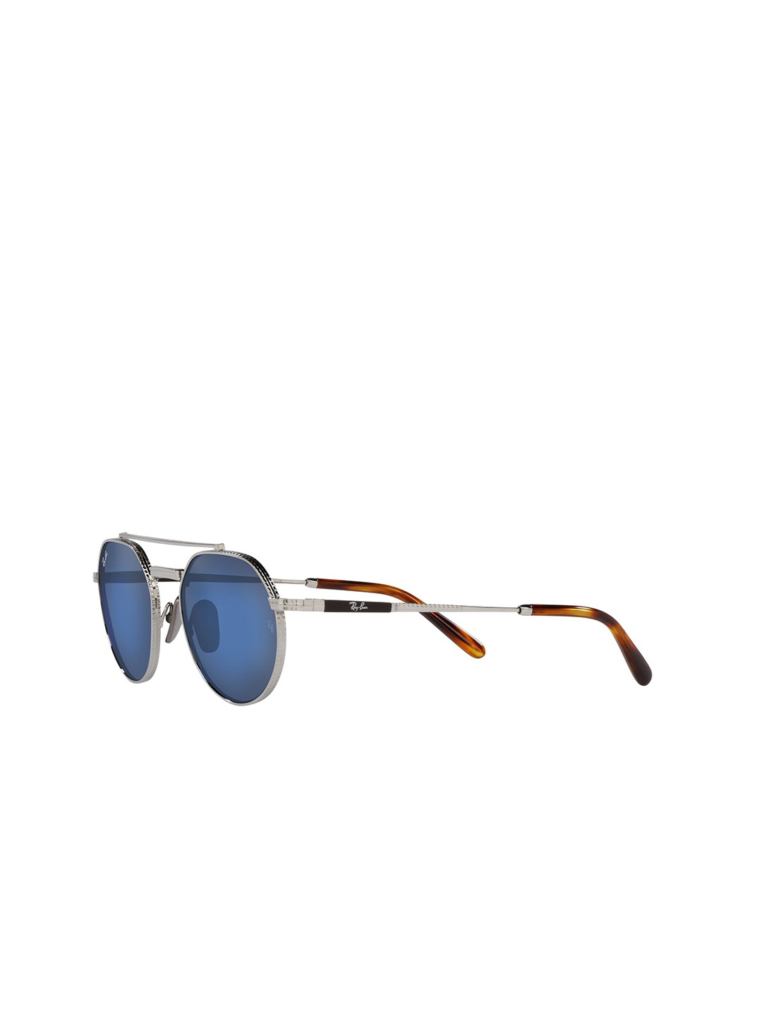 

Ray-Ban Unisex Round Sunglasses with UV Protected Lens, Blue