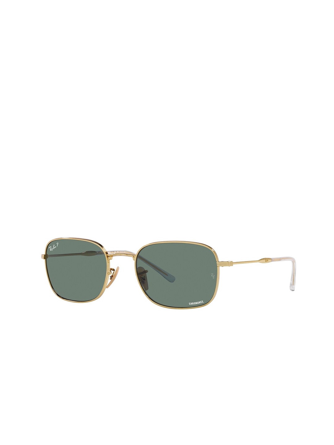 

Ray-Ban Unisex Square Sunglasses with Polarised and UV Protected Lens, Green