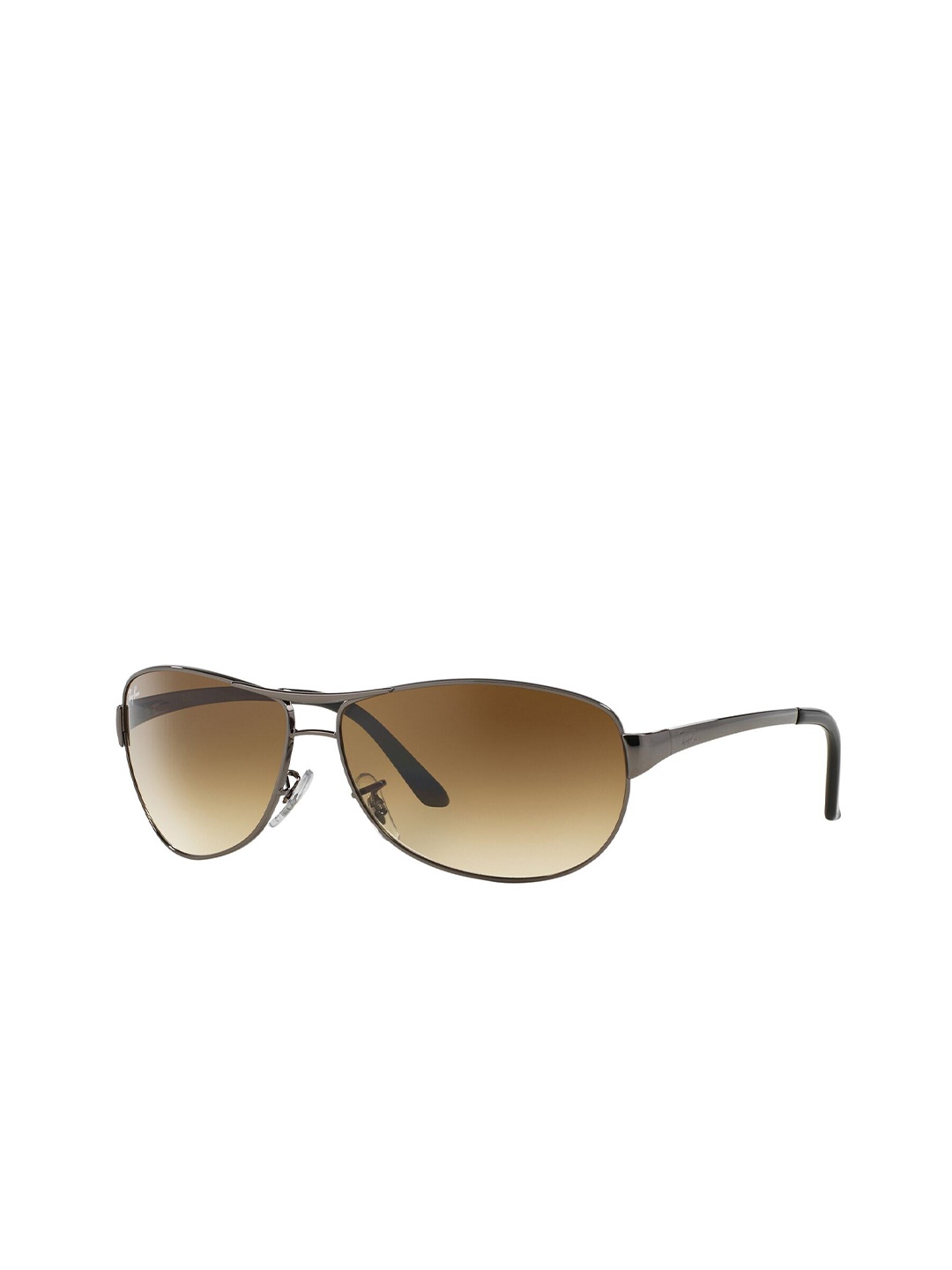 

Ray-Ban Men Aviator Sunglasses with UV Protected Lens, Brown