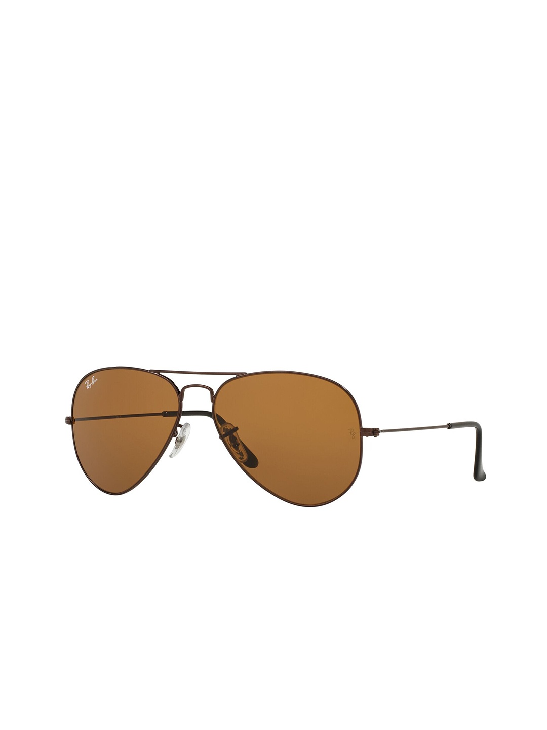 

Ray-Ban Unisex Aviator Sunglasses with UV Protected Lens, Brown